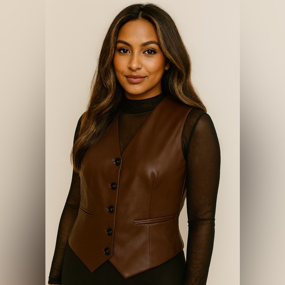 Anthropologie Jackets & Blazers - Hutch for Anthropologie Faux Leather Vest – NWT, Size M Women’s Fall Fashion